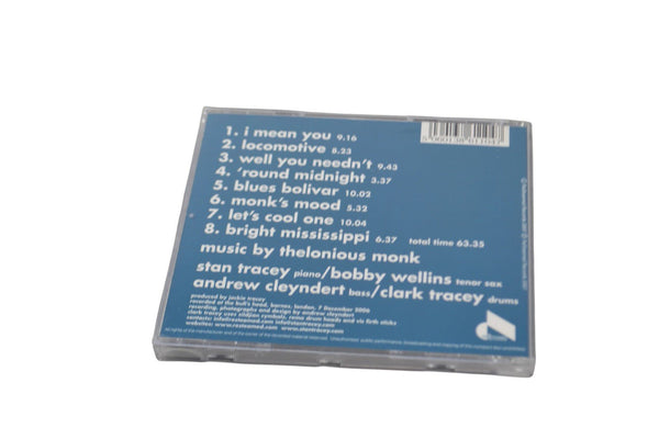 Bobby Wellins - Tracey & Wellins Play Monk (Live Recording 2007) Jazz CD - Chorlton Analogue