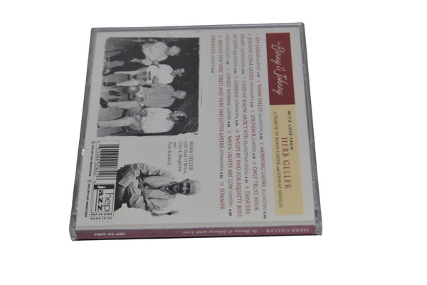 Herb Geller - To Benny and Johnny With Love From CD, 2002, Hep Jazz VG Sax Trio - Chorlton Analogue