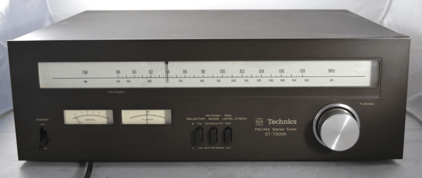 Technics ST - 7300K FM AM Stereo Tuner 1970s Japan Black Orignal Boxed - Chorlton Analogue