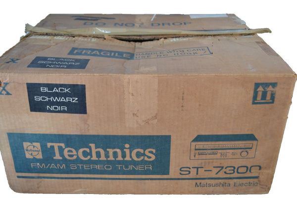 Technics ST - 7300K FM AM Stereo Tuner 1970s Japan Black Orignal Boxed - Chorlton Analogue