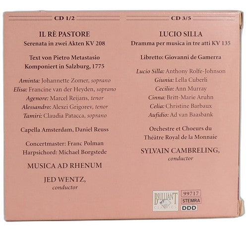 Mozart - Mozart Edition Volume 5: Operas - Il Rè Pastore - Box Set 5 CDs