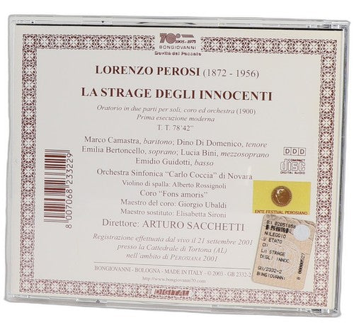 Perosi - La Strage Degli Innocenti - CD - Bongiovanni - 2003