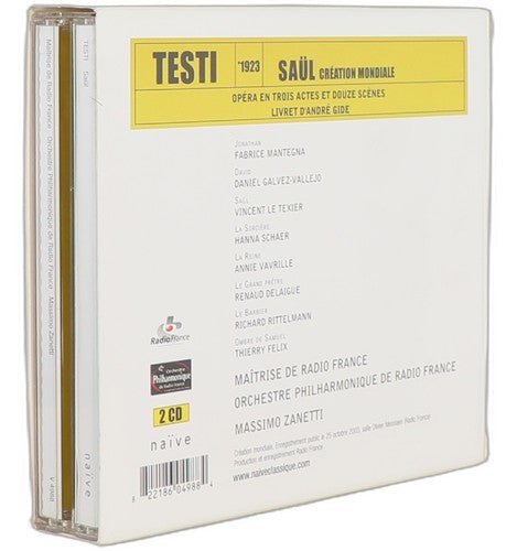 Testi - Saül (Opéra En 3 Actes Et 12 Scènes) - Box Set 2 CDs - Naïve - 2004