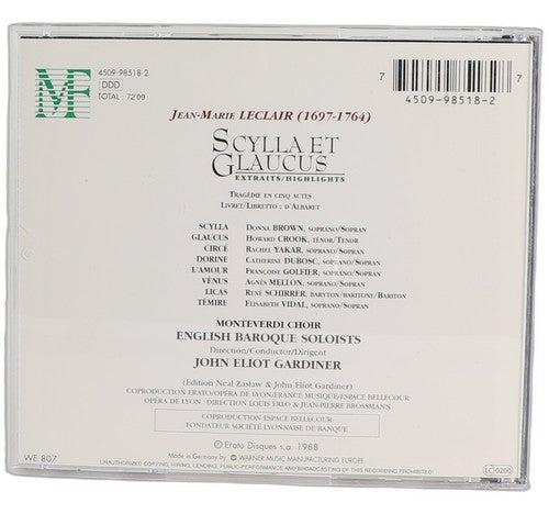 Leclair - Scylla Et Glaucus : Highlights (Extraits) - CD - Erato - 1995