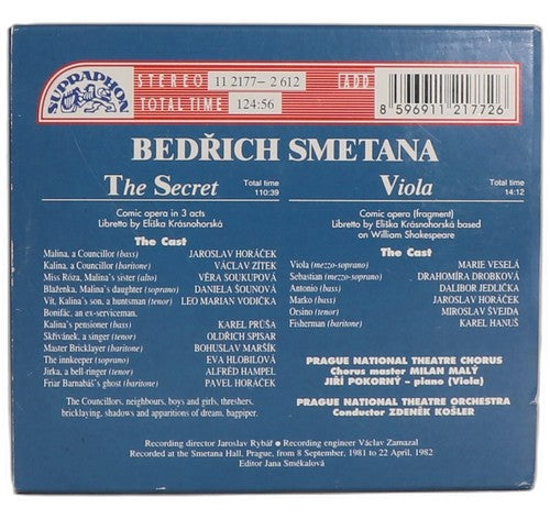 Smetana - The Secret (Tajemství) / Viola - Box Set 2 CDs - Supraphon