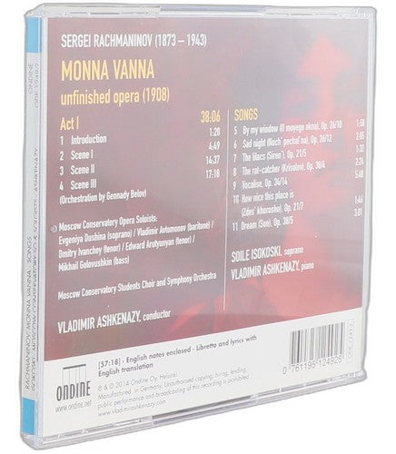 Sergei Rachmaninoff - Monna Vanna (Act I) / Songs (CD)