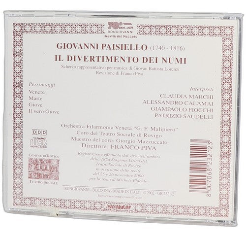 Giovanni Paisiello - Il Divertimento dei Numi (CD) - Chorlton Analogue