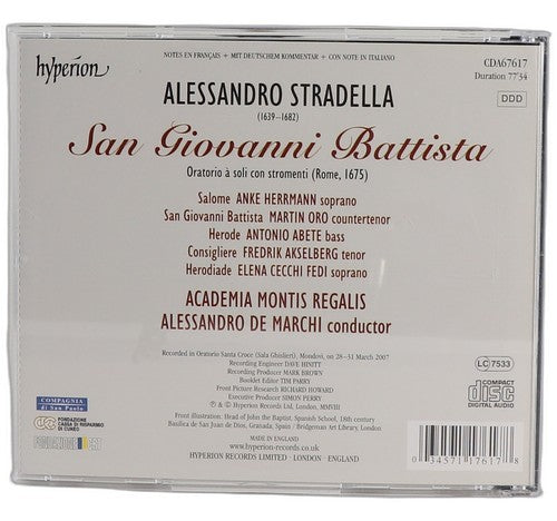 Stradella - San Giovanni Battista - CD - Hyperion - 2008