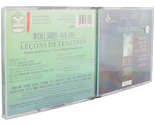 Lambert - Leçons De Ténèbres - Box Set 2 CDs - Virgin Classics Digital - 1989