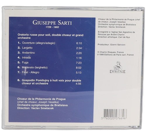 Giuseppe Sarti - Oratorio Russe / Gospodin Pomilujny (CD) - Chorlton Analogue