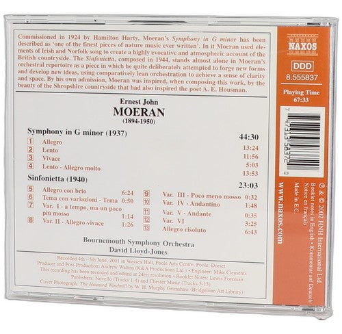 Ernest John Moeran - Symphony In G Minor ● Sinfonietta (CD) - Chorlton Analogue