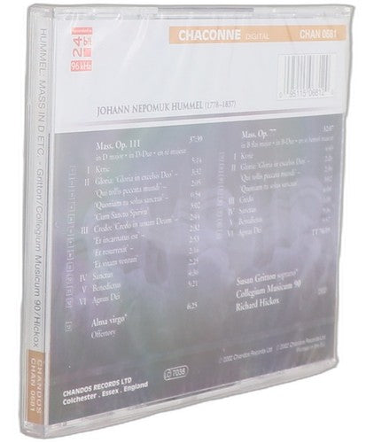 Hummel - Mass in D major / Mass in B flat major - CD