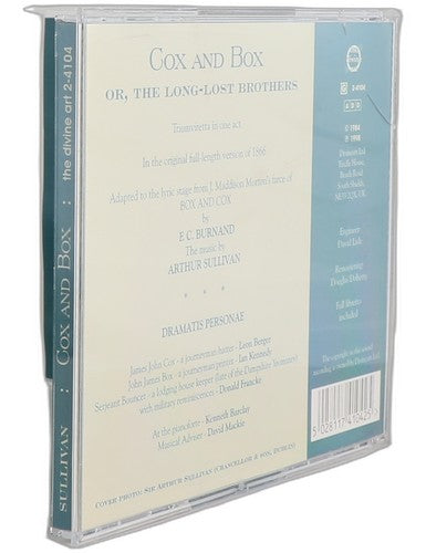 Sir Francis Cowley Burnand - Cox And Box Or The Long-lost Brothers (Original 1866 Version) (CD) - Chorlton Analogue