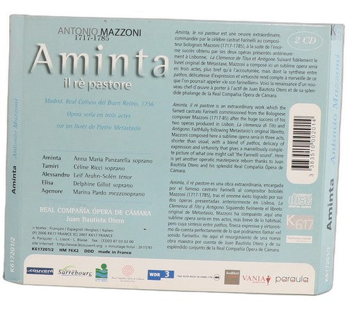 Mazzoni - Aminta Il Re Pastore - Box Set 2 CDs - K617 - 2007