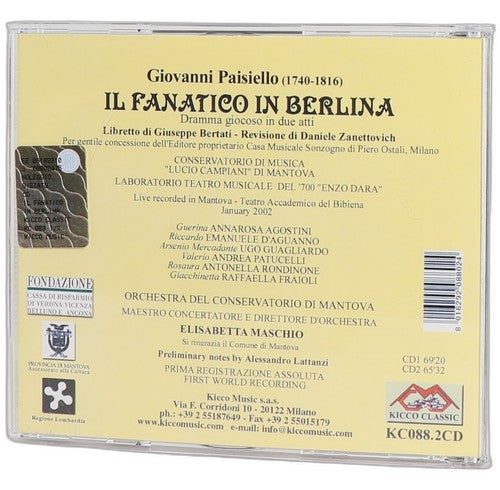 Giovanni Paisiello - Il Fanatico in Berlina (2 CD Set) - Chorlton Analogue