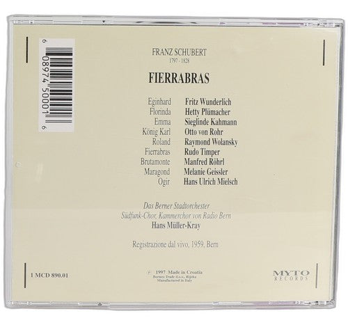 Franz Schubert - Fierrabras (CD) - Chorlton Analogue