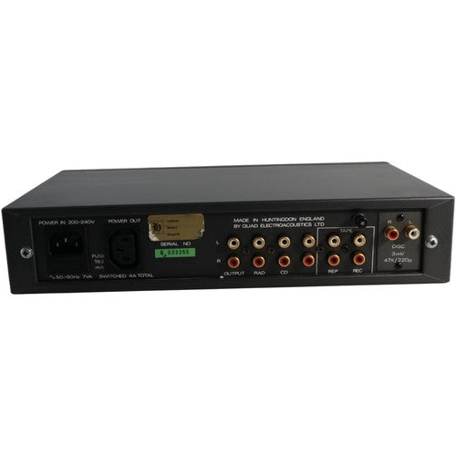 Quad 34 Preamplifier Charcoal Grey MM Phono Serviced Vintage Pre Amp UK - Chorlton Analogue