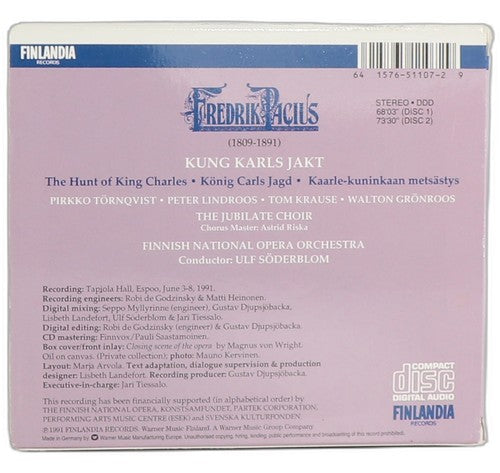 Fredrik Pacius - Kung Karls Jakt (The Hunt of King Charles) (2 CD Set) - Chorlton Analogue