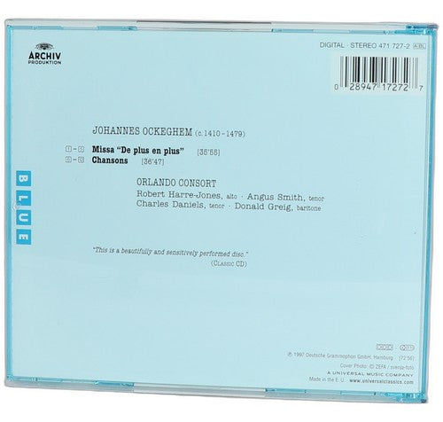 Johannes Ockeghem - Missa De Plus En Plus & Chansons (CD) - Chorlton Analogue