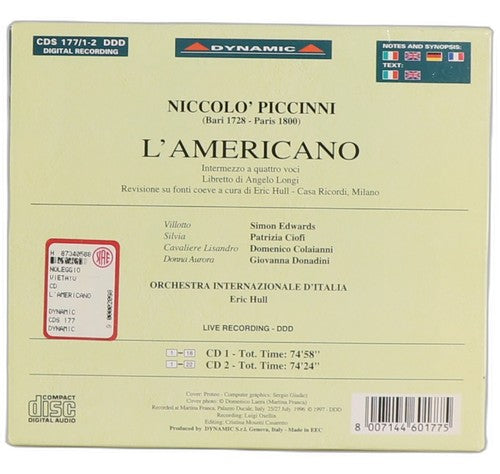 Piccinni - L'Americano - Box Set 2 CDs - Dynamic (4) - 1997