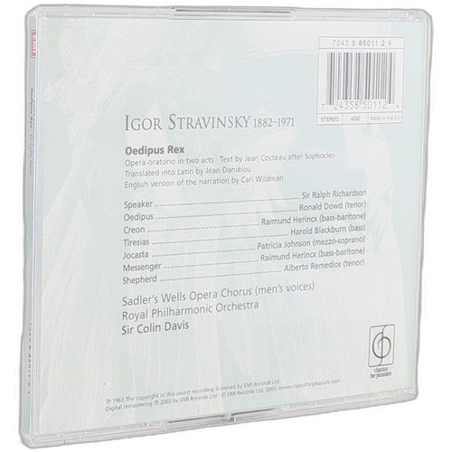 Stravinsky - Oedipus Rex - CD - Classics for Pleasure - 2003 - Sir Colin Davis
