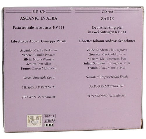 Mozart - Mozart Edition Vol. 21 - Operas: Ascanio in Alba - Box Set 5 CDs
