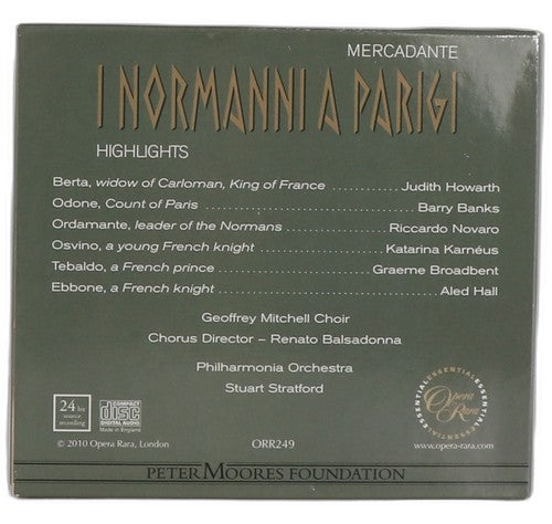 Mercadante - I Normanni a Parigi (Highlights) - CD - Opera Rara - 2010