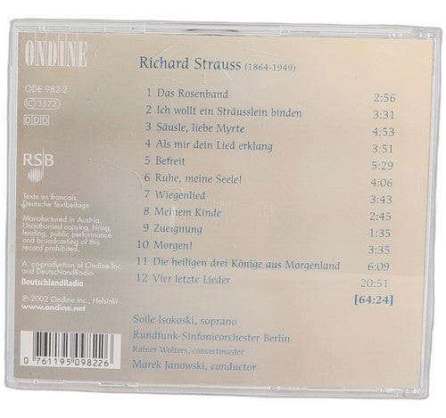 Strauss - Orchestral Songs. Vier Letzte Lieder (Four Last Songs) - CD - Ondine