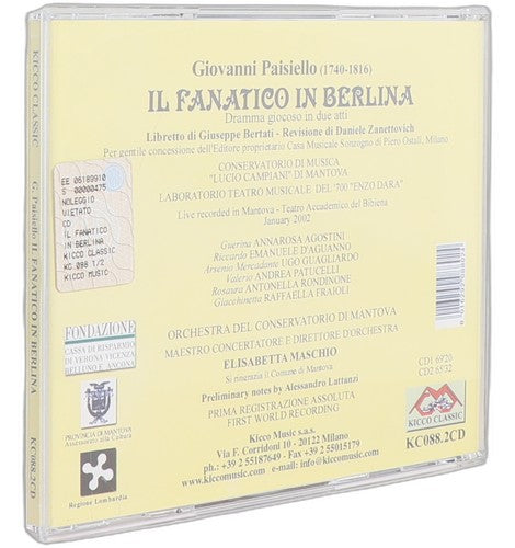 Giovanni Paisiello - Il Fanatico in Berlina (2 CD Set)