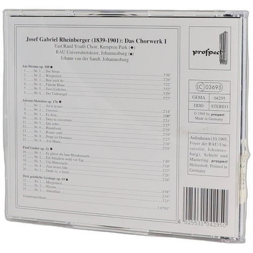 Rheinberger - Das Chorwerk I (Chorwerke I) - CD - prospect - 1996