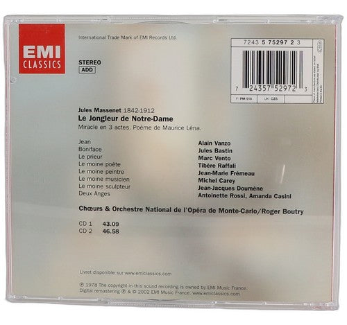 Massenet - Le Jongleur De Notre-Dame - Box Set 2 CDs - EMI Classics - 2002
