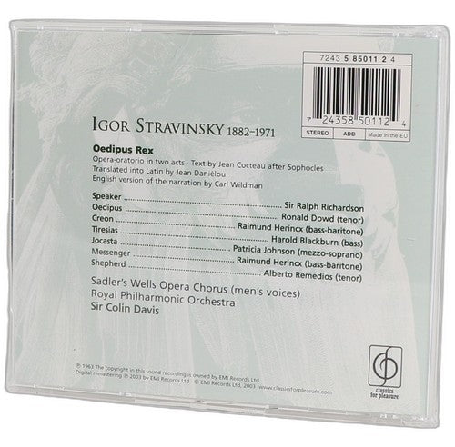 Stravinsky - Oedipus Rex - CD - Classics for Pleasure - 2003 - Sir Colin Davis