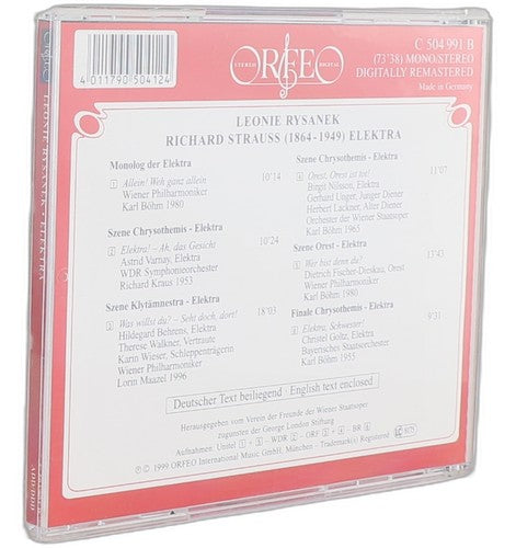 Strauss - Elektra / Chrysothemis, Elektra, Klytämnestra - CD - Orfeo (2) - 1999