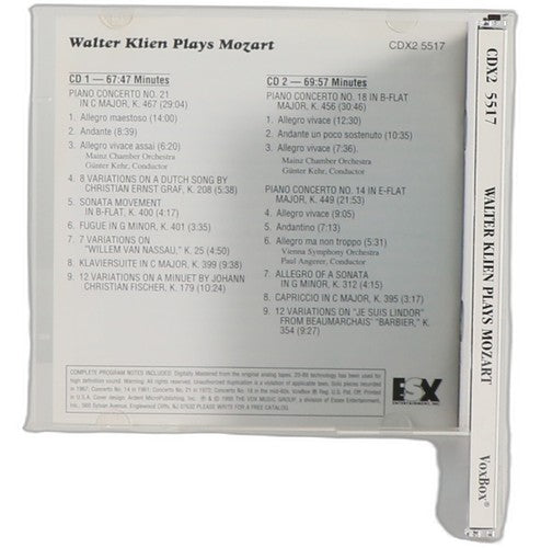 Mozart - Piano Concertos - Box Set 2 CDs - Vox - 2000 - Walter Klien
