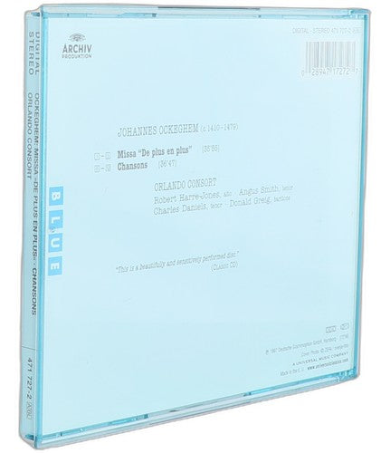 Johannes Ockeghem - Missa De Plus En Plus & Chansons (CD) - Chorlton Analogue