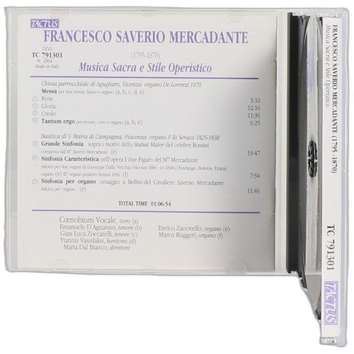 Francesco Saverio Mercadante - Musica Sacra e Stile Operistico (CD) - Chorlton Analogue