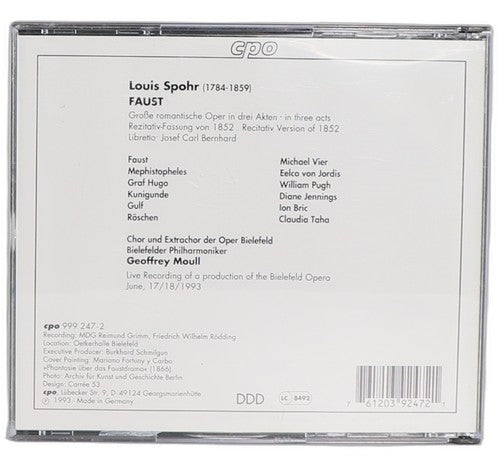 Louis Spohr - Faust 1852 Version (2 CD Set) - Chorlton Analogue
