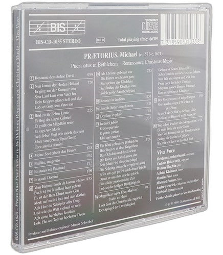 Michael Praetorius - Puer Natus In Bethlehem - Renaissance Christmas Music (CD) - Chorlton Analogue