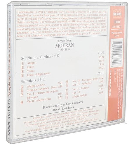Ernest John Moeran - Symphony In G Minor ● Sinfonietta (CD) - Chorlton Analogue