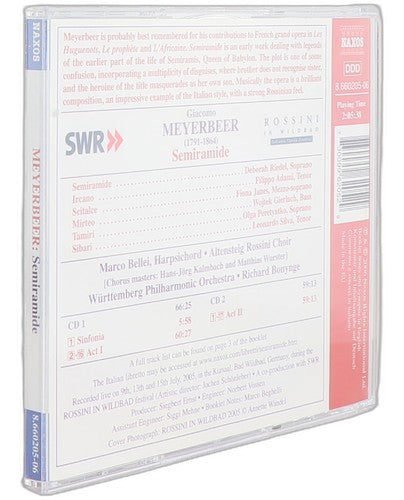 Meyerbeer Semiramide Deborah Riedel Adami Janes Gierlach Naxos 2 CD Box Set 2006