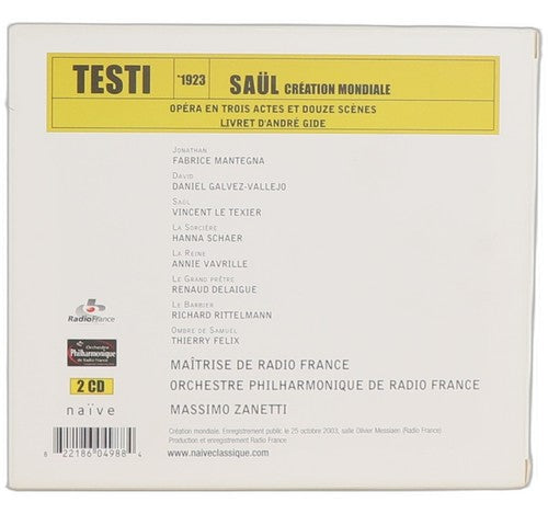 Testi - Saül (Opéra En 3 Actes Et 12 Scènes) - Box Set 2 CDs - Naïve - 2004