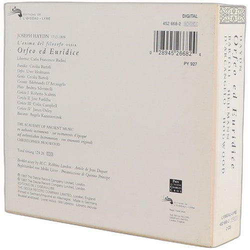 Joseph Haydn - L'Anima Del Filosofo Ossia - Orfeo Ed Euridice (2 CD Set) - Chorlton Analogue
