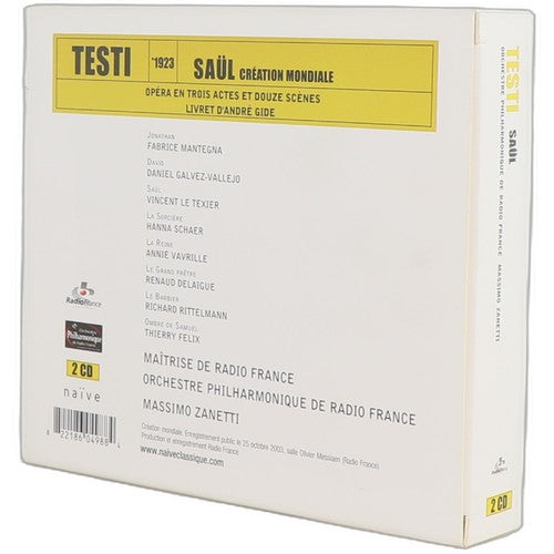 Testi - Saül (Opéra En 3 Actes Et 12 Scènes) - Box Set 2 CDs - Naïve - 2004