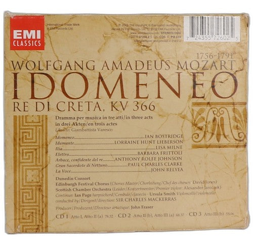Wolfgang Amadeus Mozart - Idomeneo - Box Set 3 CDs - EMI Classics - 2002