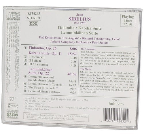 Jean Sibelius - Finlandia - Karelia Suite - Lemminkäinen Suite (CD) - Chorlton Analogue