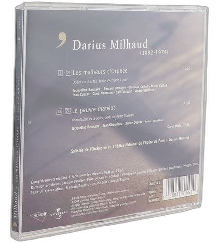 Milhaud - Les Malheurs D'Orphée / Le Pauvre Matelot - CD - Accord - 2004