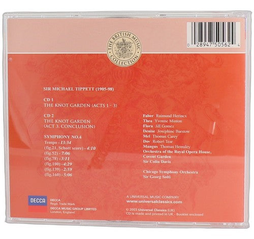 Tippett - The Knot Garden / Symphony No. 4 - Box Set 2 CDs - Decca - 2003