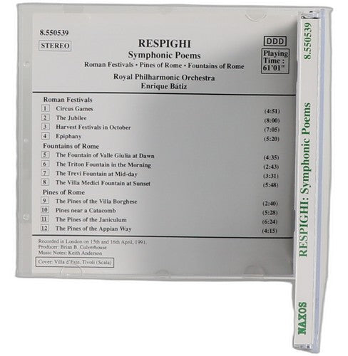 Respighi - Symphonic Poems: Roman Festivals • Pines Of Rome - CD - Chorlton Analogue