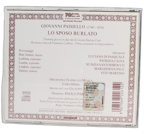 di Pasquale - Lo Sposo Burlato - CD - Bongiovanni - 2004