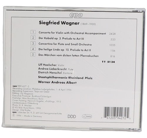 Wagner - Violin Concerto • Flute Concertino - CD
